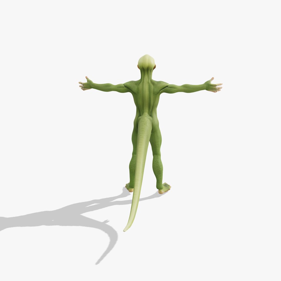 Lizard Humanoid Alien Model Pack